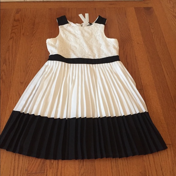 girls dress white top black bottom